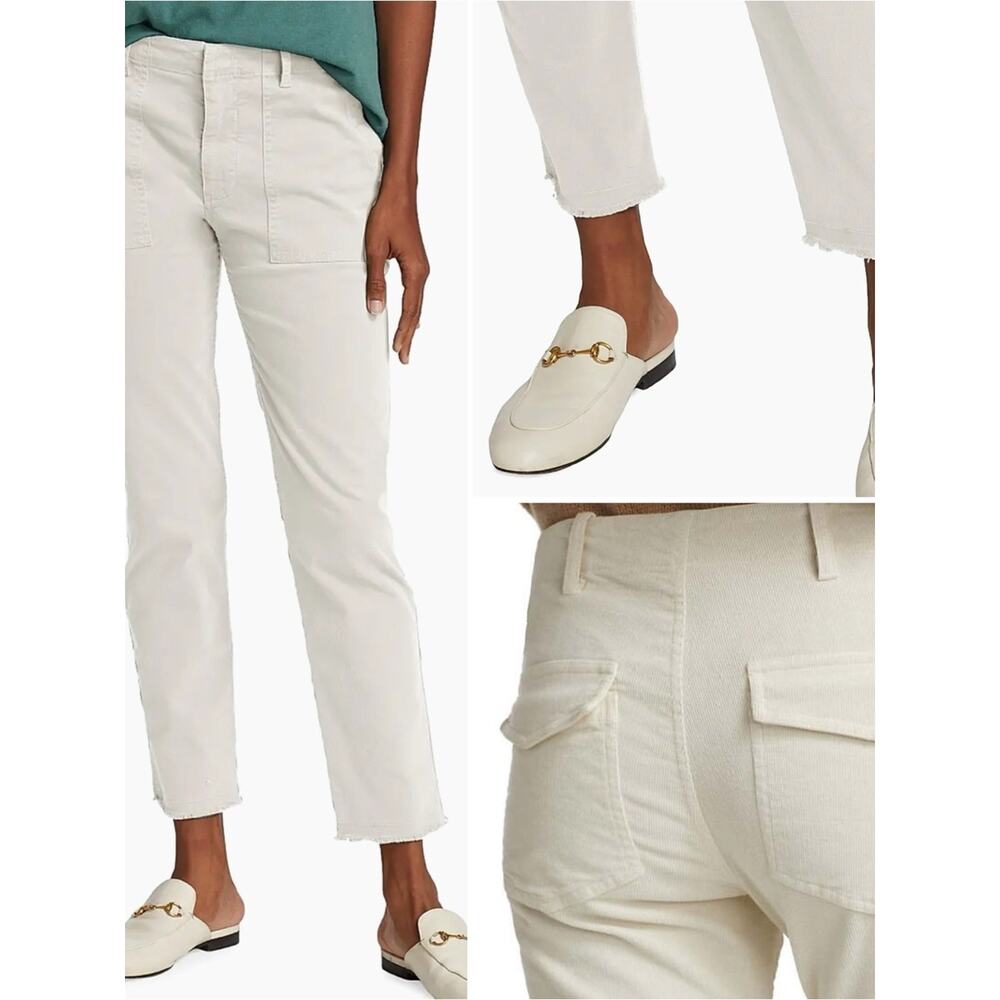 NILI LOTAN $390 Jenna Corduroy Pant Winter White Womens 8 EUC